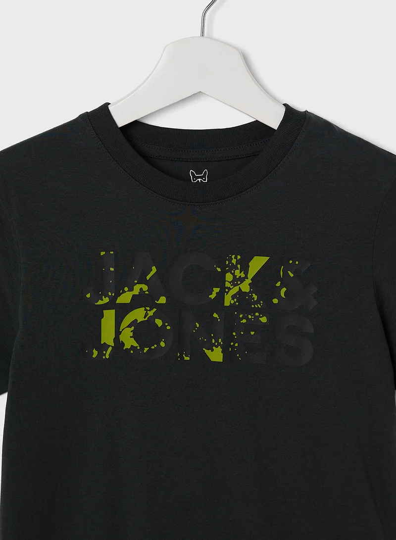 جاك وجونز جونيور Kids Jjstyd Corp Splash Crew Neck T-Shirt