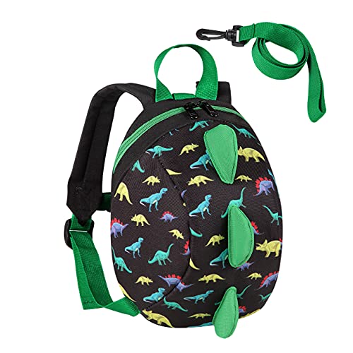 VASCHY Mini Toddler Kids Backpack with Leash, Ultra Lightweight Tiny Little Daycare Backpack Boys Dinosaur - Image 1