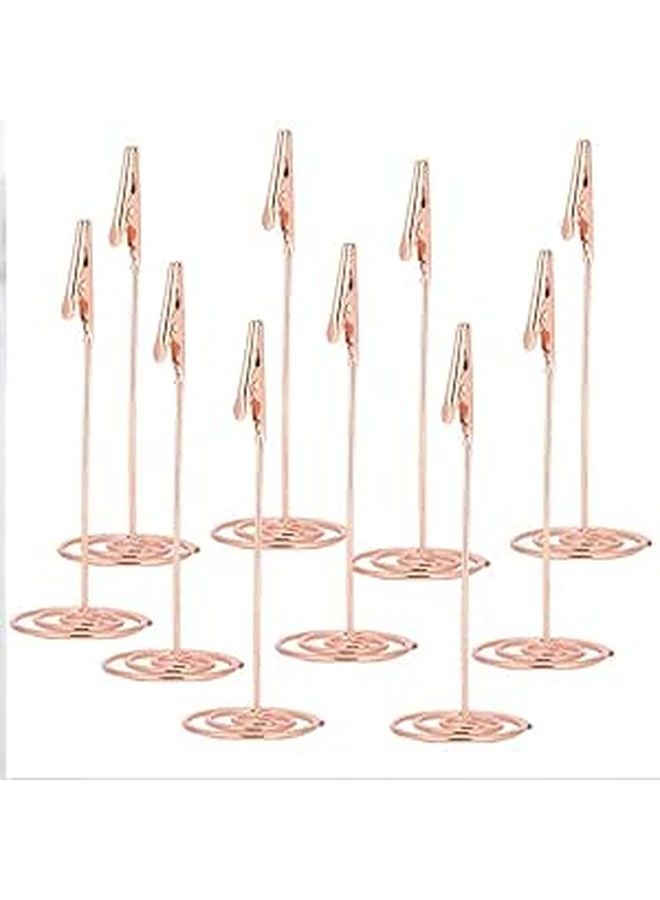 Carbon Steel Card Holder Clips 10pcs Multipurpose Office Home Desktop Memo Holder - Image 1