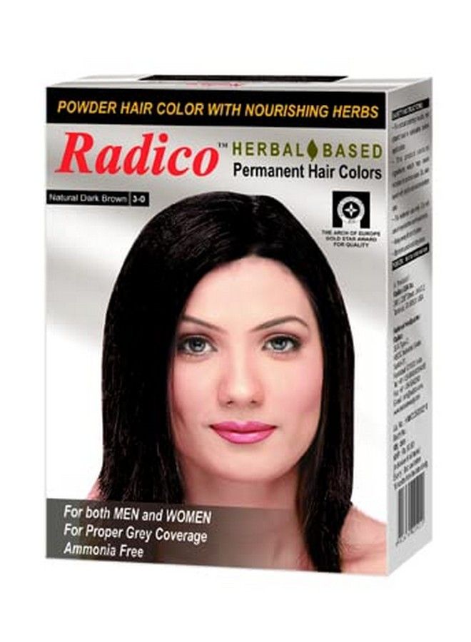 Radico Natural Herbal Permanent Shade Dark Brown Hair Colour No Ammonia Formula Longlasting Natural Looking Color 100% Grey Coverage Easy To Use Mix & Apply (60G) - Image 4