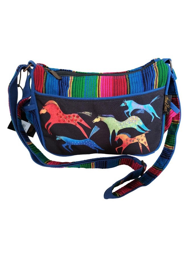 Zeckos Laurel Burch Dancing Horses Crossbody Bag (Multi) - Image 1