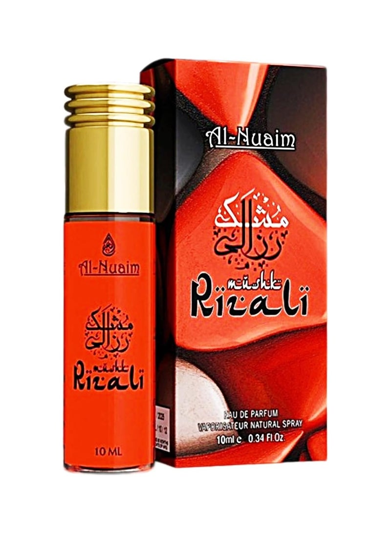 Al Nuaim Mushk Rizali Eau de Parfum Spray Unisex 10ml | Long Lasting Natural Musk Fragrance Mini Perfume | Fresh Elegant Daily Wear Scent for Men & Women | Travel Size Vaporisateur Pocket Perfume - Image 1