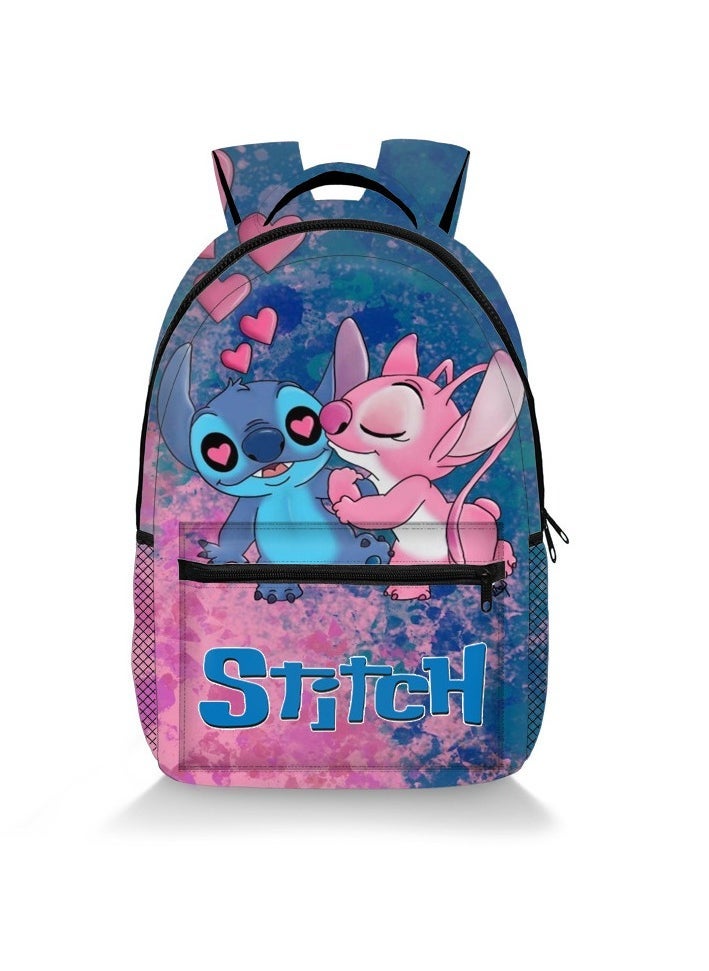 SKT Shiketro New Stitch Primary And Secondary School Student Backpack Cartoon Full Print Children's Comfortable Backpack 30*41*14cm - Image 1