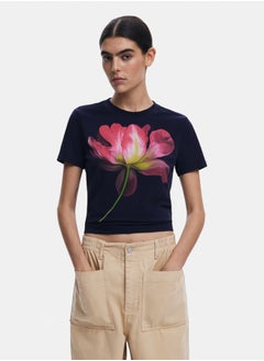 DESIGUAL Large flower T-shirt  - Image 1