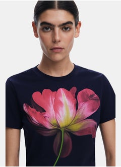 DESIGUAL Large flower T-shirt  - Image 3