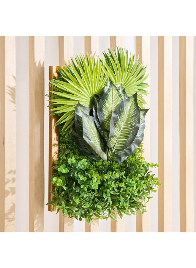 Home Box Ceilo Artificial Framed Grass Wall Panel - 35x8x45 cm  - Image 1