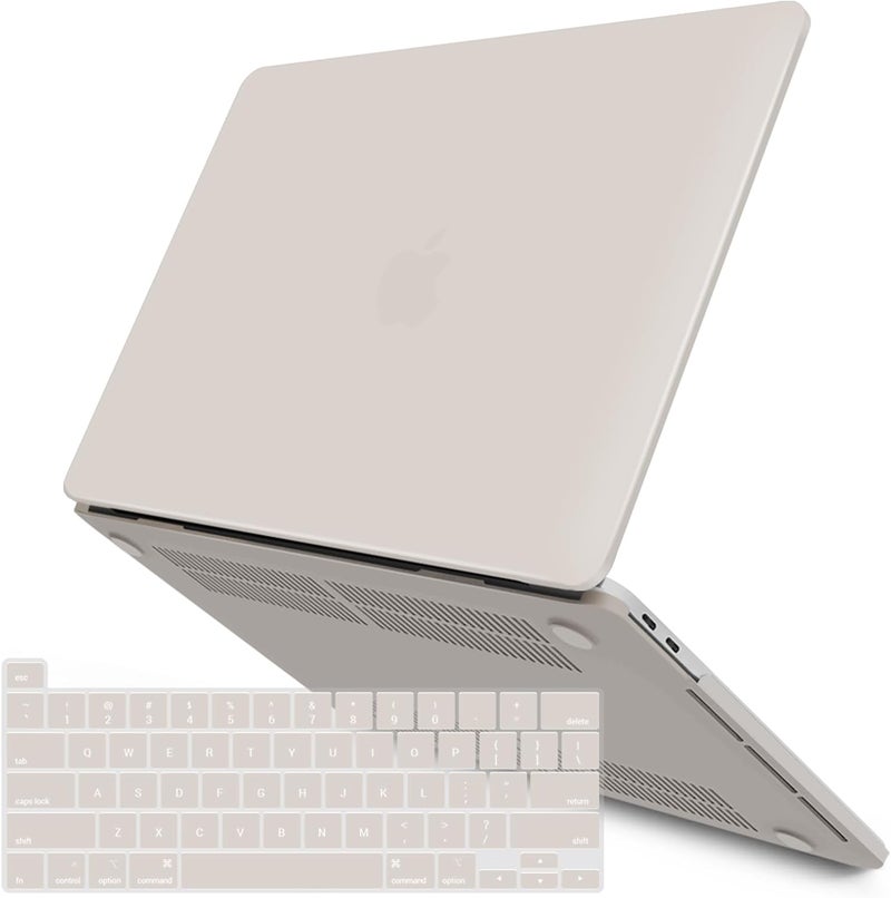 I Benzer Compatible with 2025 2024 M2 MacBook Pro 13 Inch Case 2025-2016 M1 A2338 A2289 A2251 A2159 A1989 A1706 A1708, Hard Shell Case & Keyboard Cover for Mac Pro 13, Rocky Gray,T13RKGY+1 - Image 1