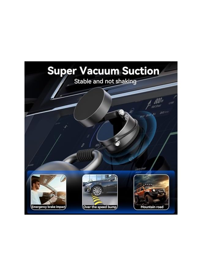 Green Tiger Foldable Vacuum Suction Magnetic Car Phone Holder, Adjustable Suction Phone Mount, Strong Suction Cup Magnetic Mobile Holder for all phones Car/Mirror/Gym - Image 2