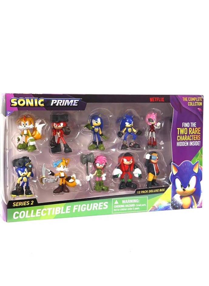 SONIC - Sonic figures 12 pack Deluxe box (S1) - including 2 rare hidden characters - Image 1