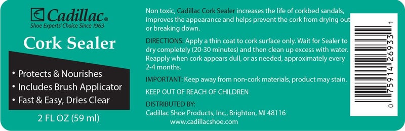 Cadillac Cork Sealer 2 oz - Renew, Waterproof & Protect Cork Sandals & Fishing Rods From Drying Cracking & Flaking - Image 3