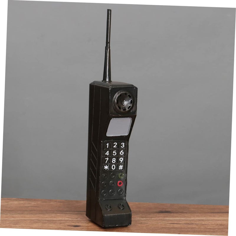 Vintage Retro Iron Telephone Model Home Decor Phone Ornament - Image 5