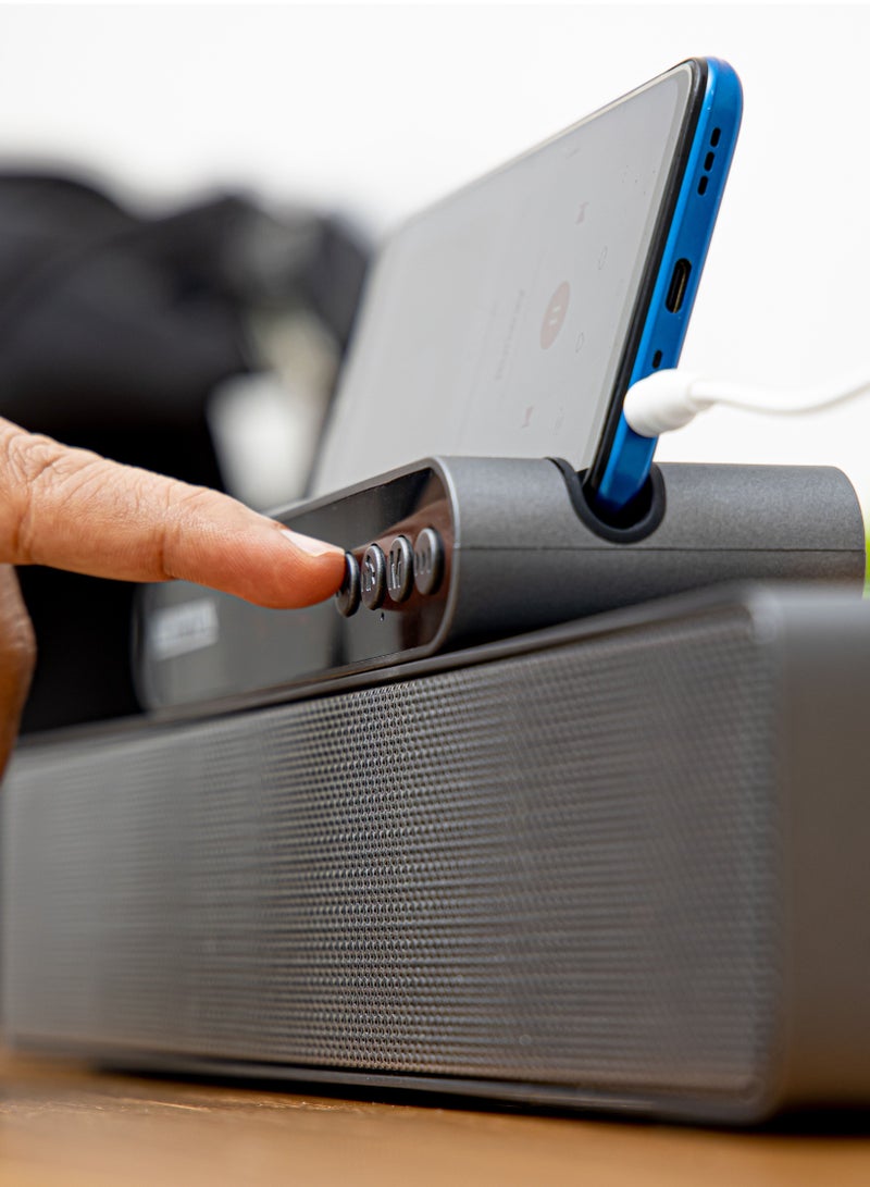 كريبتون سماعة بلوتوث سلكية ولاسلكية مع حامل مفتوح للتخزين المحمول. - Image 2