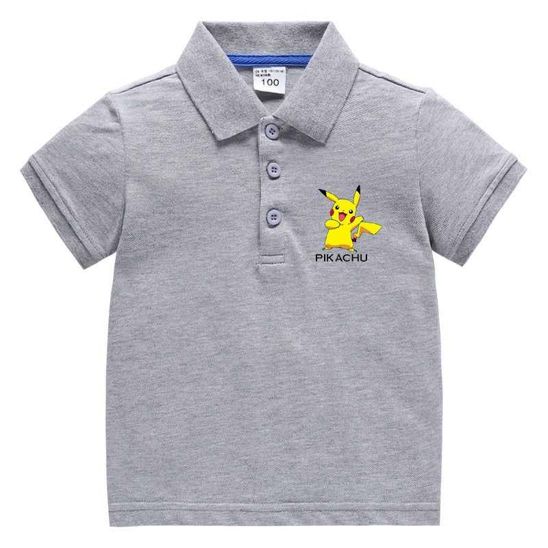 Children'S Lapel School Uniform Children'S Clothing Summer Boys Girls New Korean Style Polo Shirt Half Sleeve Cotton Baby T-Shirt - Image 4