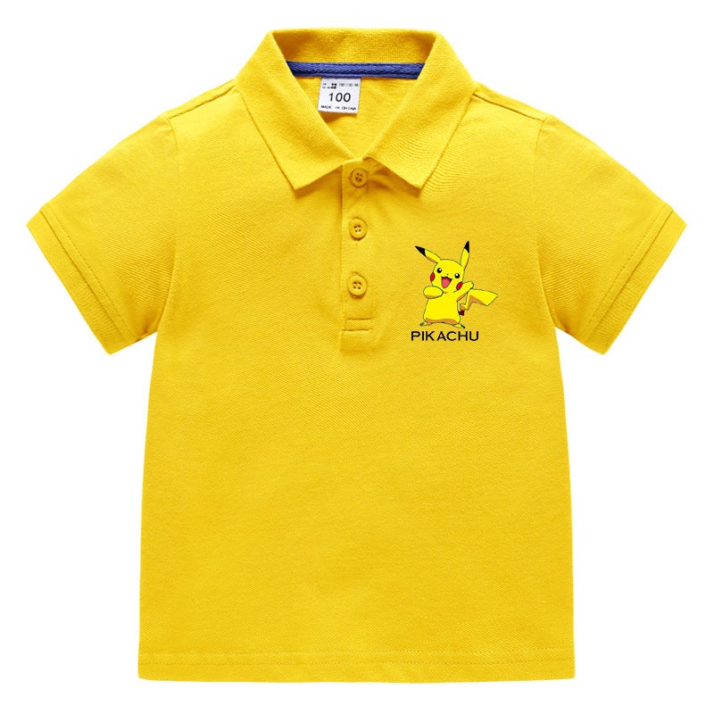 Children'S Lapel School Uniform Children'S Clothing Summer Boys Girls New Korean Style Polo Shirt Half Sleeve Cotton Baby T-Shirt - Image 2