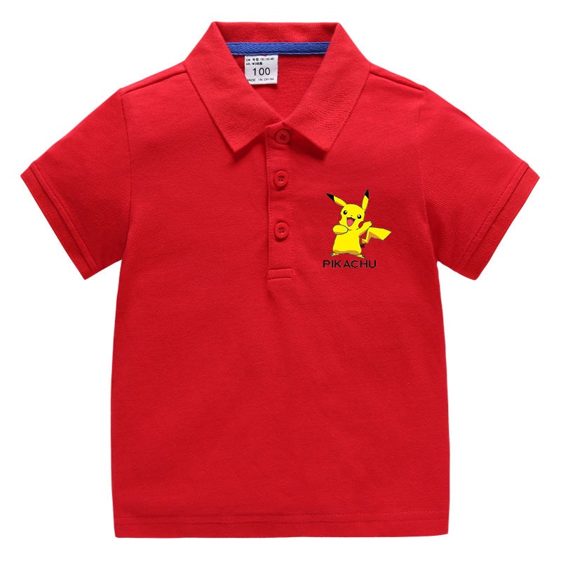 Children'S Lapel School Uniform Children'S Clothing Summer Boys Girls New Korean Style Polo Shirt Half Sleeve Cotton Baby T-Shirt - Image 5