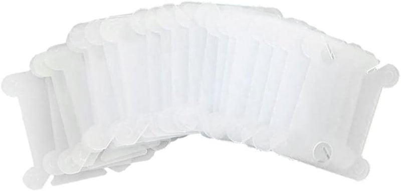 klarako 120 Pcs Plastic Floss Bobbins Embroidery Thread Organizer Holder for DIY Craft Embroidery Floss Cross Stitch  Clear - Image 4