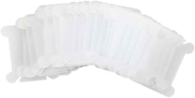 klarako 120 Pcs Plastic Floss Bobbins Embroidery Thread Organizer Holder for DIY Craft Embroidery Floss Cross Stitch  Clear - Image 1