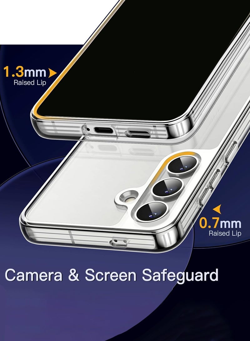 CHAPPELINE Samsung Galaxy S25  2025   AIRBAG CASE Series Premium Transparent Airbag Shockproof Anti-Yellowing with Free Iron Plate Case Cover - Clear - Image 3