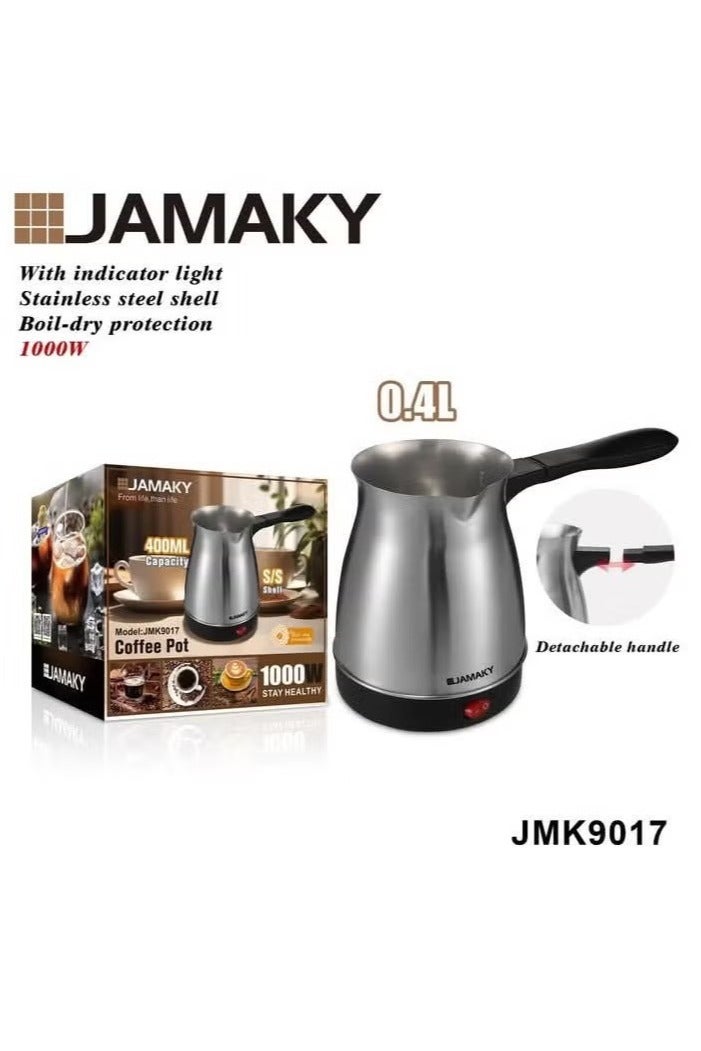 Portable Electric Coffee Maker, Waterproof Stainless Steel, Home Water Boiler, 1000W, JMK9017