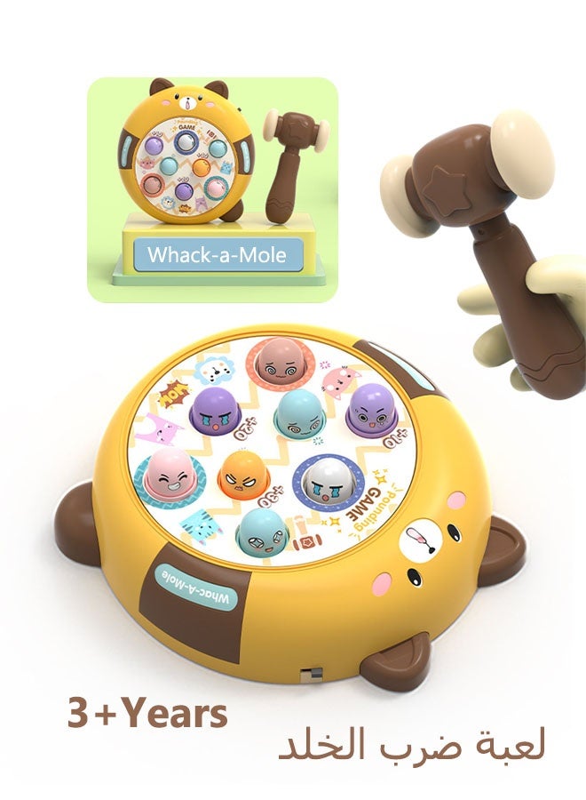 Learning And Educational Montessori Toys,Whack A Mole Game Baby Interactive Hammer Toys Indoor Sports Games Electric Cute Bear Mini Whack A Mole Game Machine Kids Baby Knocks Toy Special Gift Toys For Boys And Girls - Image 1
