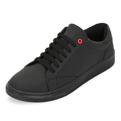 Cruiser Sneaker for Men | Comfort & Style with Soft Cushioned Insole | Trendy Lace-Up Design for Casual Outfits Black - Image 1