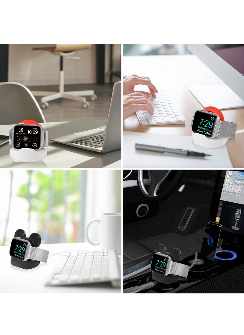 Generic - Wireless Fast Charger Stand for Apple Watch, Non-slip Silicone Dock with Cable, Compatible with Series Ultra/SE/8/7/6/5/4/3/2/1 - Image 1