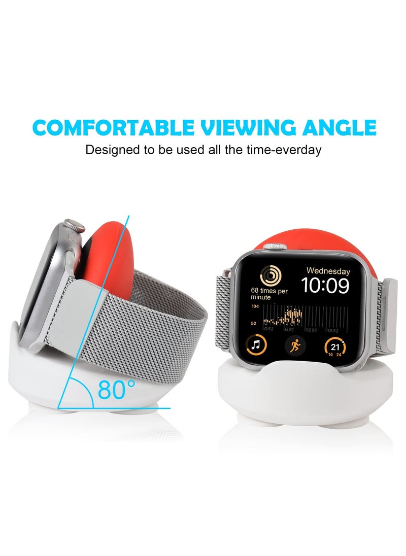 Generic - Wireless Fast Charger Stand for Apple Watch, Non-slip Silicone Dock with Cable, Compatible with Series Ultra/SE/8/7/6/5/4/3/2/1 - Image 1