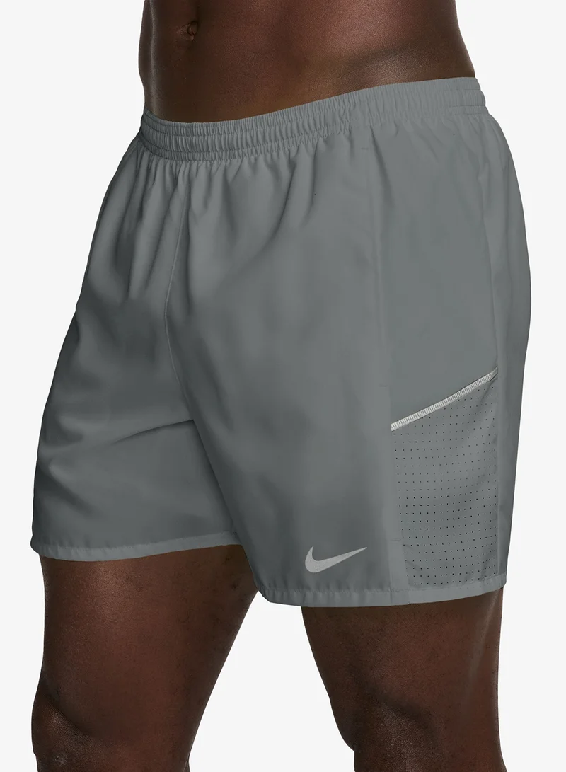 Nike SMOKE GREY/IRON GREY/(REFLECTIVE SILV) 5" 2In1 Dri-Fit Miler Running Shorts for Men | Best Price UAE