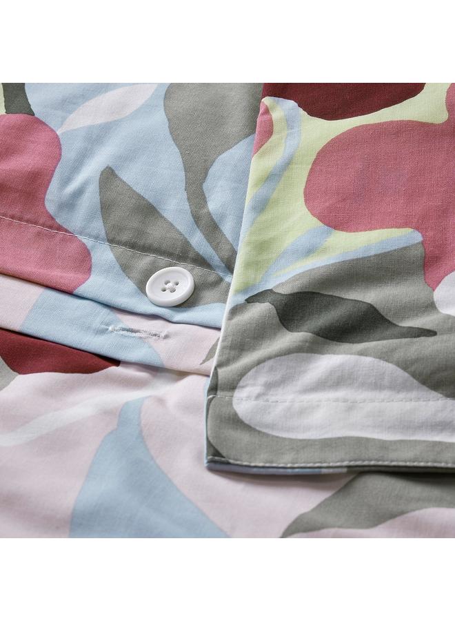 erorex Duvet cover and 2 pillowcases, multicolour/floral pattern, 240x220/50x80 cm - Image 4