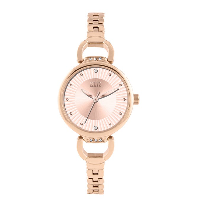 ELIZ ES8932L2RPR Metal Case and Bracelet 3-Hands Women's Watch - Image 1