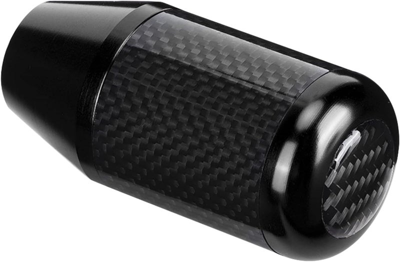 Universal Carbon Fiber Automatic Shift Knob, Car Gear Shift Knob Head, Ergonomic Handle Design with Smooth Surface, Durable Aluminum Alloy and Carbon Fiber Construction for Most Ve (Black) - Image 2