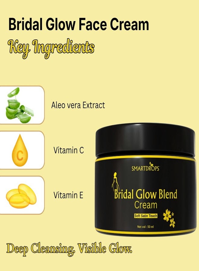 Smartdrops Bridal Glow Blend Night Cream | Bridal Night Cream | Triple Whitening Night Cream | Night cream original | Skin Whitening creaM | Day and Night Beauty cream | Suitable For All Skin Types | 50 ml - Image 3