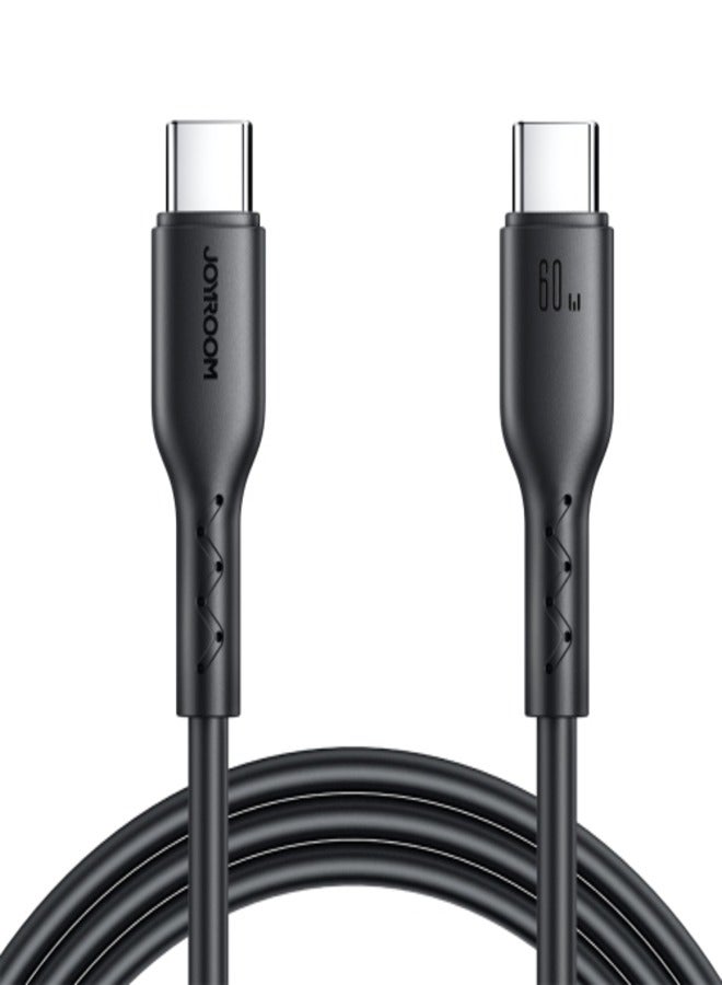 جوي روم كابل شحن سريع JOYROOM SA26-CC3 Flash Charge Series 60W USB-C/Type-C إلى USB-C/Type-C، طول الكابل: 1 متر - Image 1