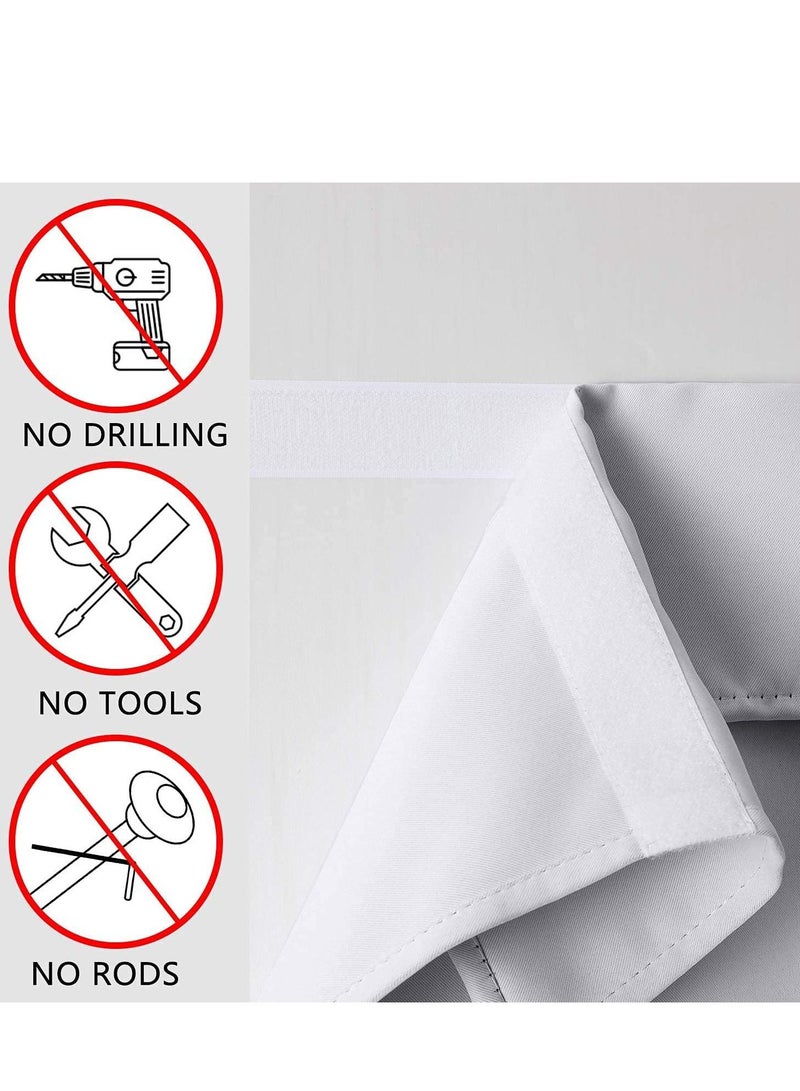 SYOSI Door Curtains, Privacy Greyish White Blackout French, 26 X 68 Inch Room Darkening, Thermal Insulated Tie Up Shades Window for Bedroom 1 Panel - Image 4