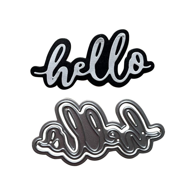 Hello Words Metal Die Cuts Basic Words Die Cuts for DIY Scrapbooking Photo Album Paper Crafting Card Making Decorative