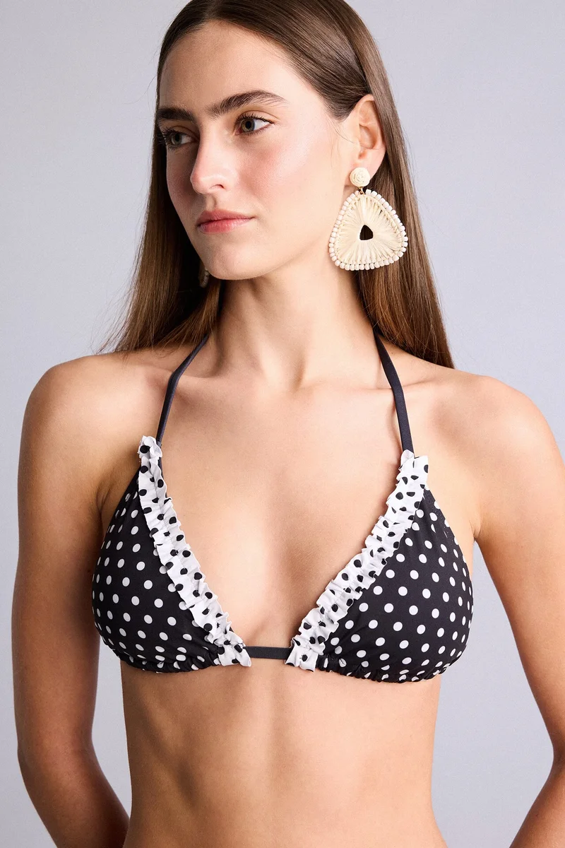 ديفاكتو Regular Fit Polka Dot Bikini Top