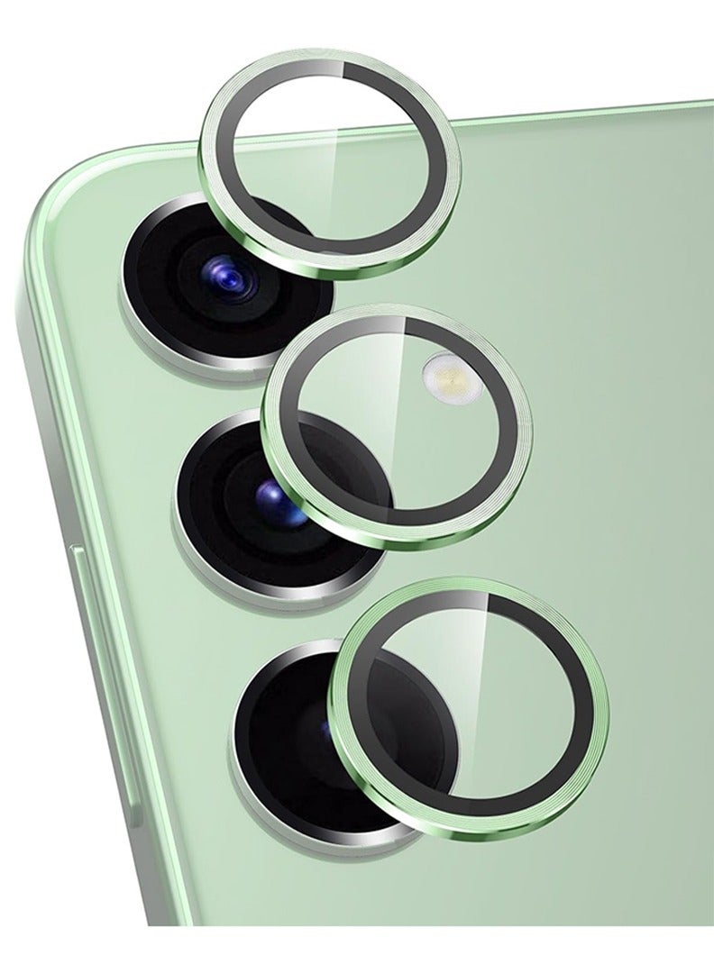 ثيودور واقي عدسة الكاميرا لهاتف سامسونج جالاكسي S25 بلس، 3 قطع، مع غطاء كاميرا زجاجي عالي الدقة 9H مضاد للخدش وحلقة كاميرا من سبائك الألومنيوم، أخضر - Image 1