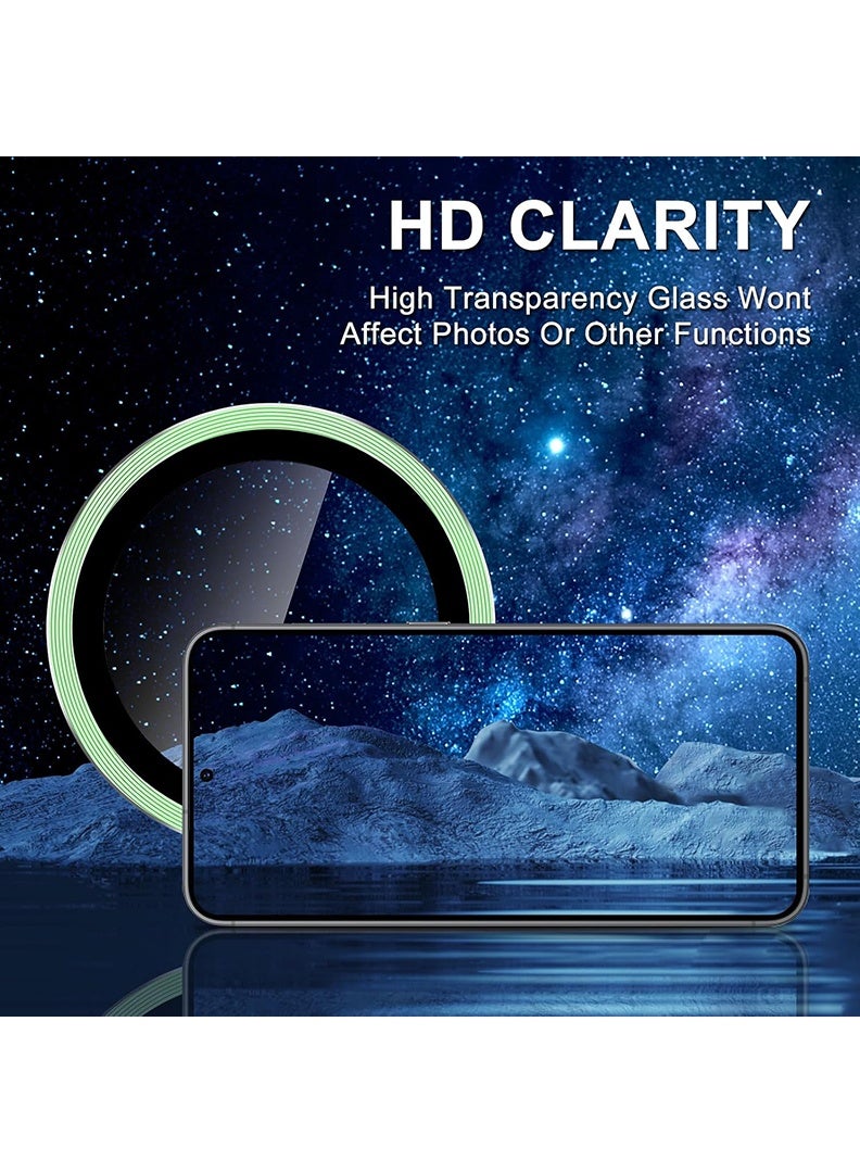 ثيودور واقي عدسة الكاميرا لهاتف سامسونج جالاكسي S25 بلس، 3 قطع، مع غطاء كاميرا زجاجي عالي الدقة 9H مضاد للخدش وحلقة كاميرا من سبائك الألومنيوم، أخضر - Image 5