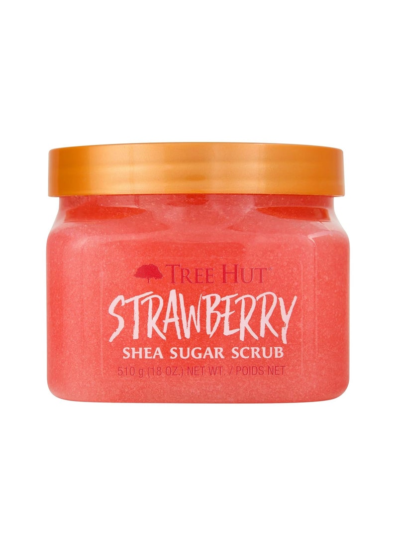 Tree Hut Tree Hut Strawberry Shea Sugar Scrub  Exfoliating Body Scrub Removes Dead Dry Skin for a Soft  Hydrated Feel  Nourishing Essential Body Care  18 fl oz 