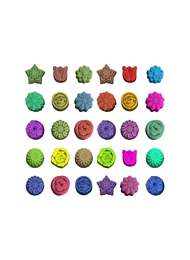 S-TOP 4 Pack Flower Shape Silicone Molds Chocolate Candy Mold, Silicone Mold for Wedding,Festival, Parties, DIY Enthusiasts-15 Cavity - Image 2