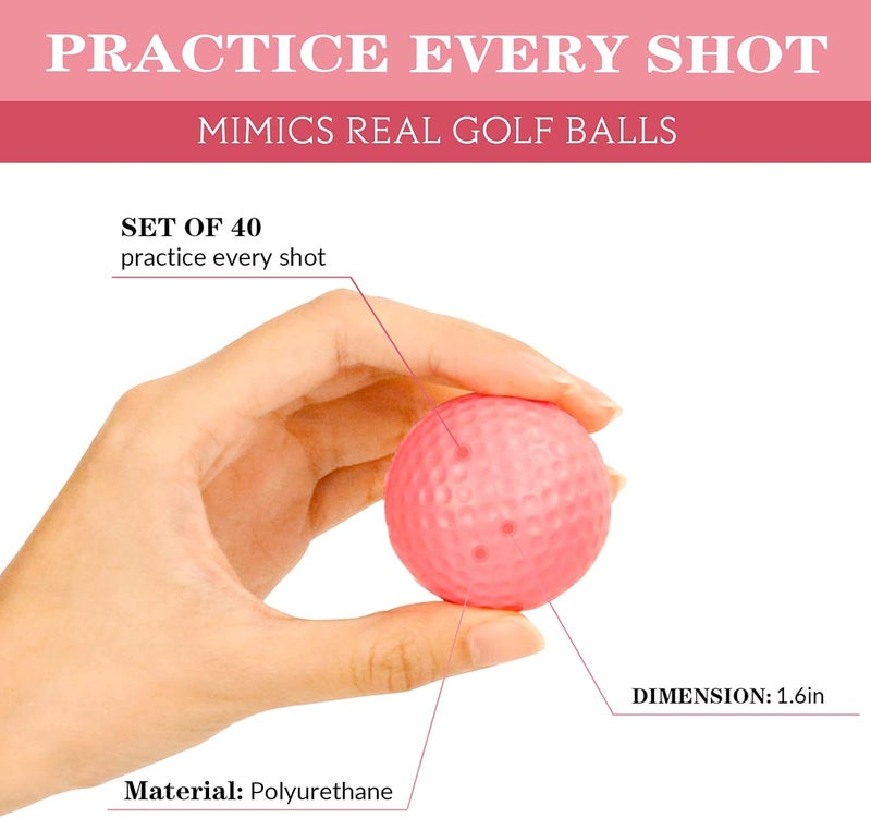 Bac-kitchen 40 Pack Foam Golf Practice Balls - Realistic Feel and Limited Flight Training Balls for Indoor or Outdoor - Image 3