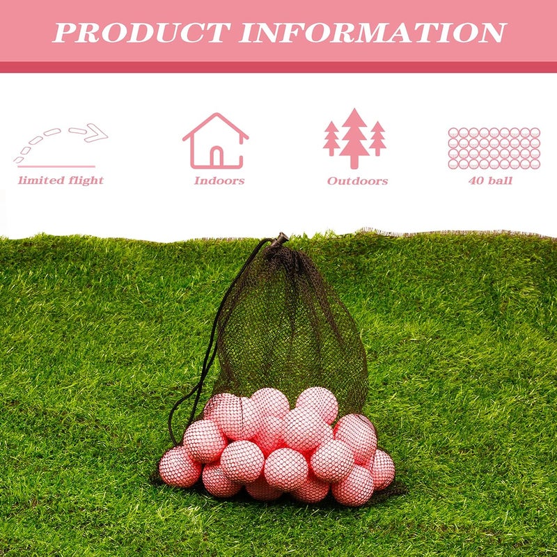 Bac-kitchen 40 Pack Foam Golf Practice Balls - Realistic Feel and Limited Flight Training Balls for Indoor or Outdoor - Image 5
