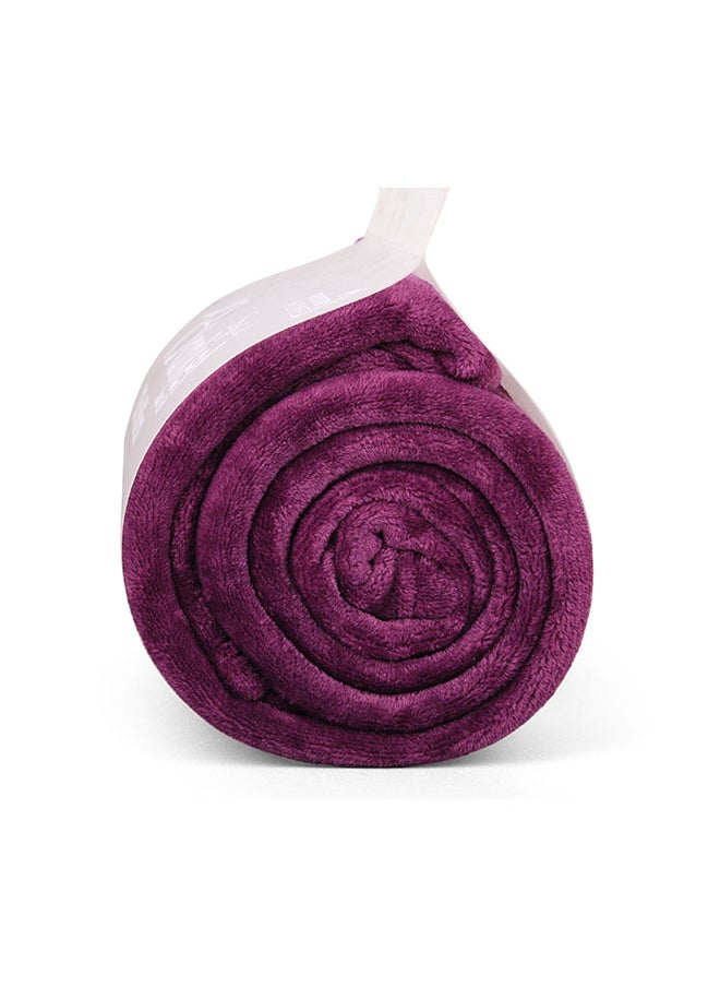 Mintra Lightweight Blanket 250 GSM Extra Soft Premium Microfiber Bed and Sofa Throw in Purple - Size 152x203cm  - Image 2