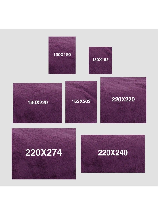 Mintra Lightweight Blanket Bed and Sofa 250 GSM Extra Soft Premium Microfiber Purple 152x203cm - Image 5