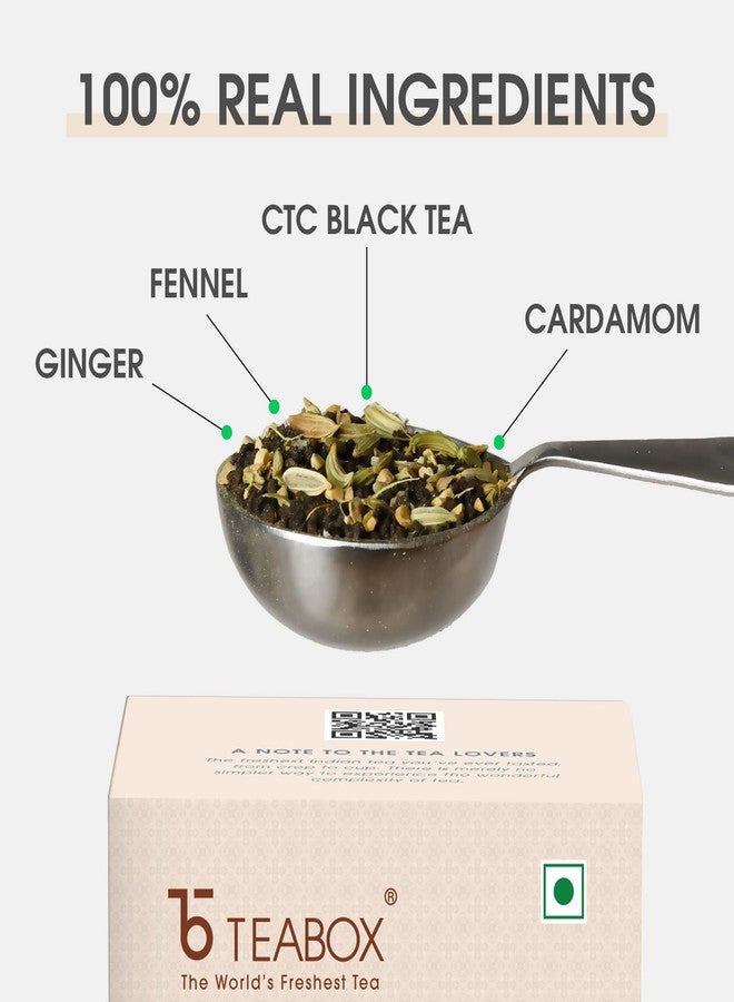 Teabox Bombay Cutting Chai | Inspired By The Bustling City | Blended With Natural Cardamom, Ginger & Fennel | 250 Grams - Image 2