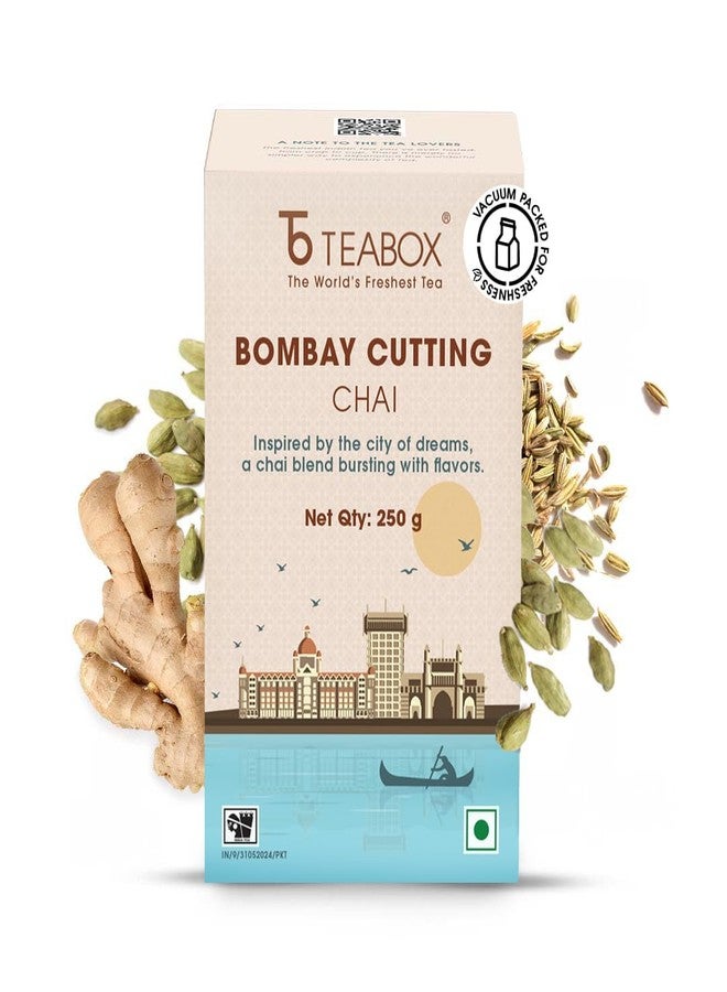 Teabox Bombay Cutting Chai | Inspired By The Bustling City | Blended With Natural Cardamom, Ginger & Fennel | 250 Grams - Image 1