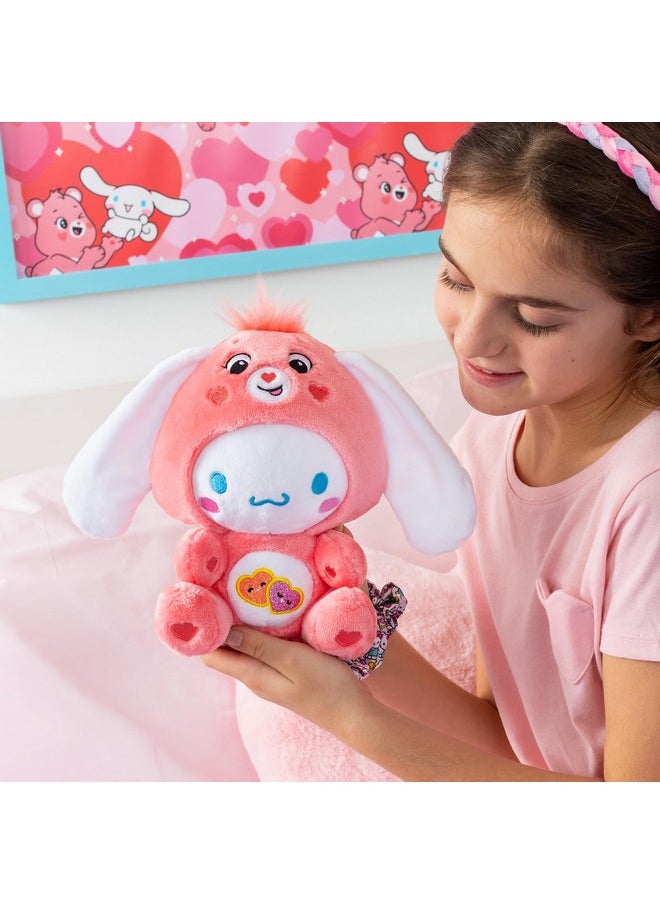 Care Bears - Cinnamoroll Dressed As Love-A-Lot Bear 8" Fun-Size Plush, Pink - Soft, Huggable Bestie! - Good For Girls And Boys, Employees, Collectors, Ages 4+ - Image 1