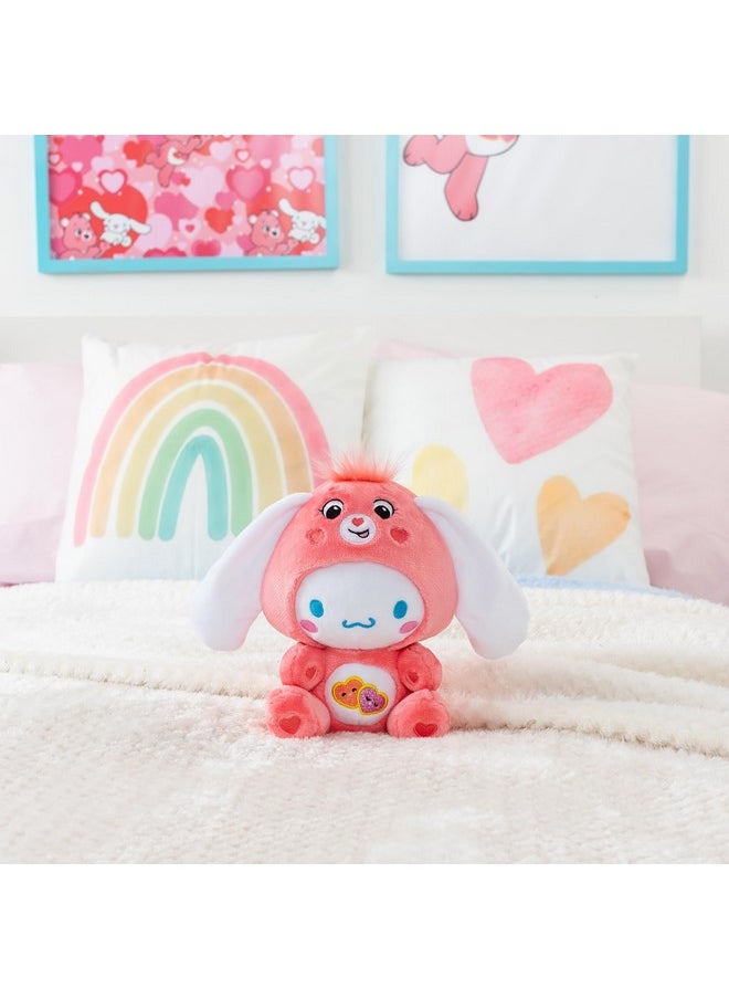 Care Bears - Cinnamoroll Dressed As Love-A-Lot Bear 8" Fun-Size Plush, Pink - Soft, Huggable Bestie! - Good For Girls And Boys, Employees, Collectors, Ages 4+ - Image 1