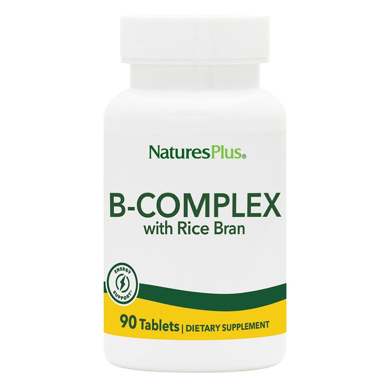 NaturesPlus BComplex with Rice Bran 90 Tablets Vegetarian Gluten Free 90 Servings