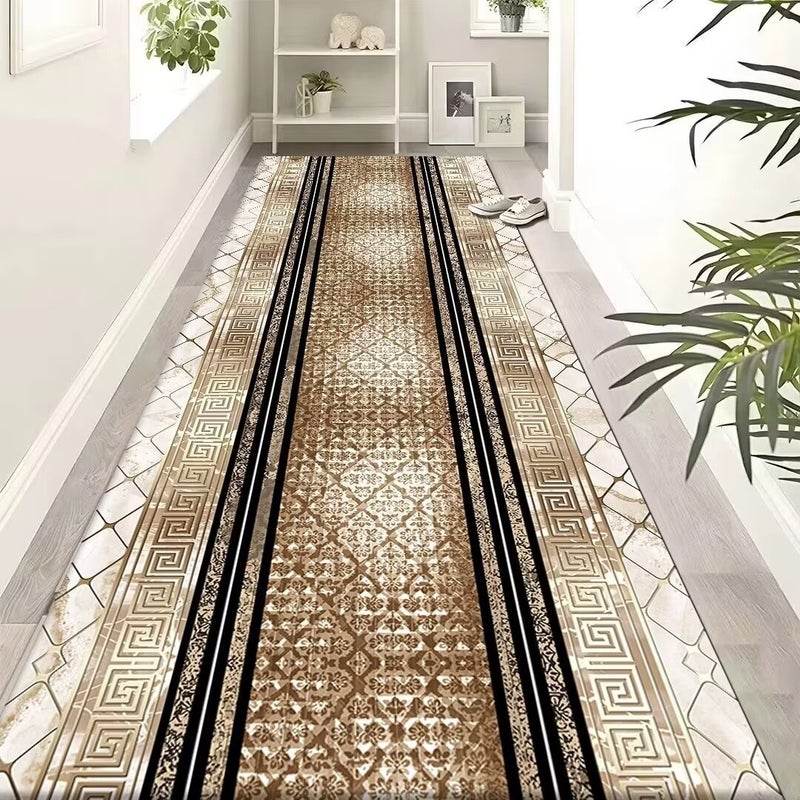 Wholesale Crystal Velvet Corridor Rug - Long Strip, Customizable for Hotels & Homes